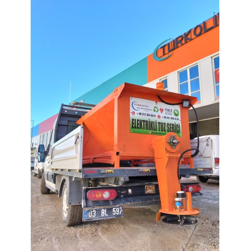 KAMYONET ÜZERİ TUZ SERPME MAKİNESİ 1.2 M3 / ELEKTRİKLİ / UZAKTAN KUMANDALI / 