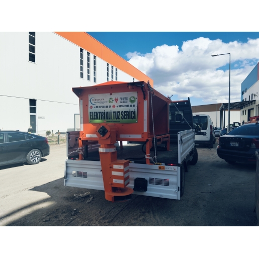 KAMYONET ÜZERİ TUZ SERPME MAKİNESİ 1.2 M3 / ELEKTRİKLİ / UZAKTAN KUMANDALI / 