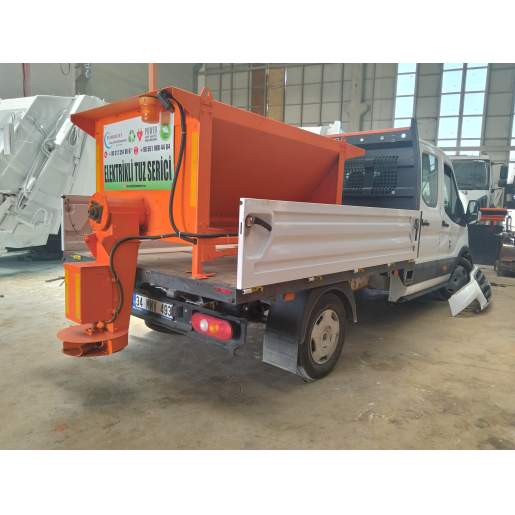 KAMYONET ÜZERİ TUZ SERPME MAKİNESİ 1.2 M3 / ELEKTRİKLİ / UZAKTAN KUMANDALI / 